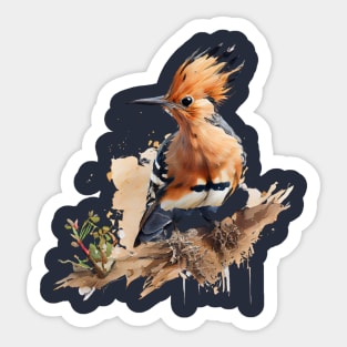 Hoopoe Bird On A tree 2.0 Sticker